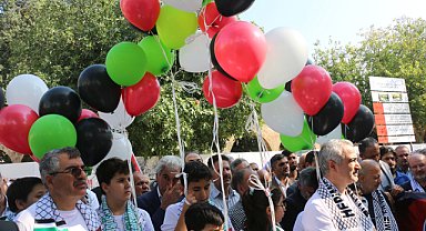 Şanlıurfa'da balonlar Gazze'deki çocuklar için havalandı