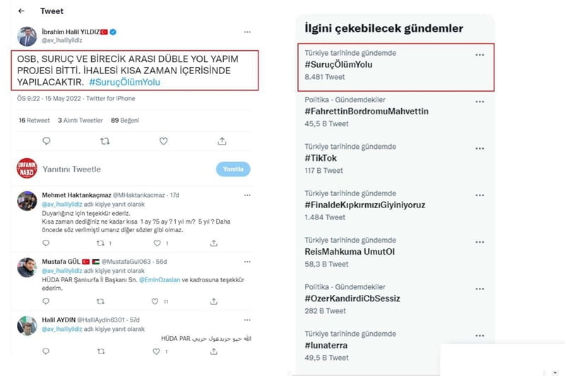 HÜDA PAR'ın gündeme getirdiği yol ile ilgili gelişme
