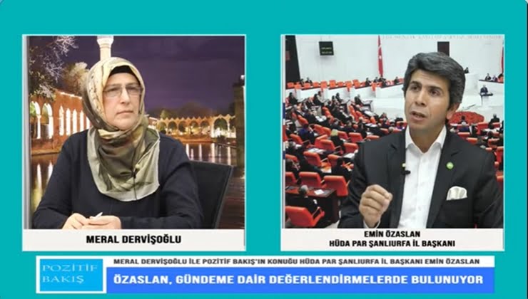 Özaslan Urfa sorunları için TV'ye konuk oldu