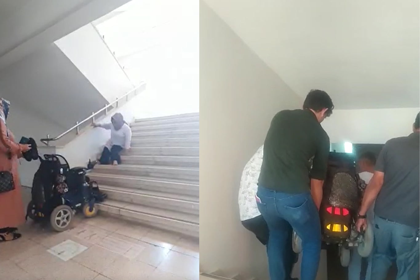 Bu Utanç Yöneticilerin! Merdivenleri Sürünerek Çıktı!