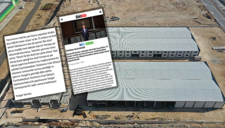 Yozgat medyasından 72 Milyon Euroluk fabrika hakkında yeni iddia!