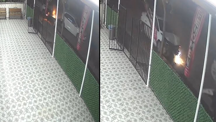 Park halindeki araca çarpan otomobil 2 yayayı yaraladı