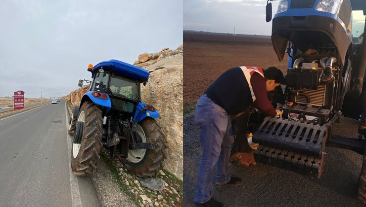 Yakalanacaklarını anlayınca traktörleri bırakıp kaçtılar