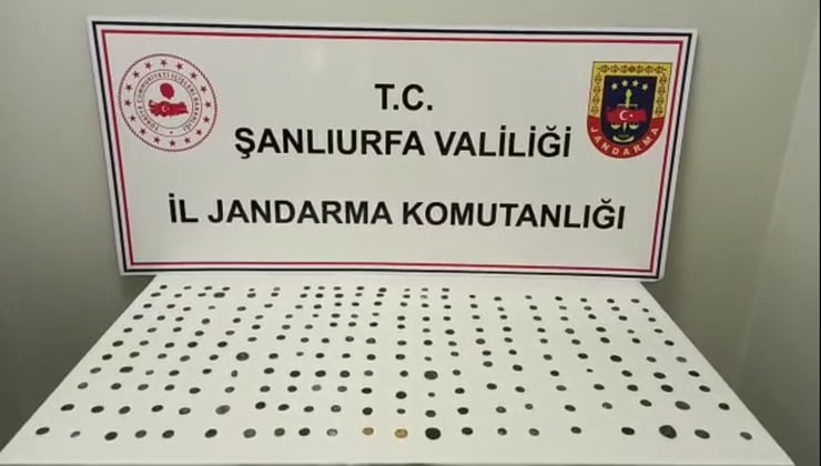 Urfa'da tarihi eser operasyonunda 224 adet sikke ele geçirildi