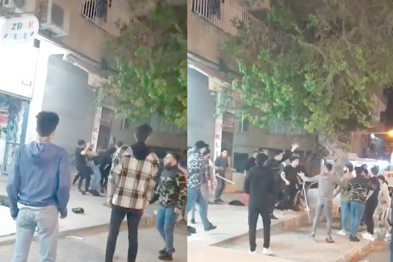 Urfa'da iki grup arasında çıkan kavga kameralara yansıdı