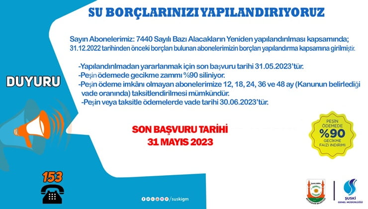 Su borcu olanlar dikkat! Taksitlendirme imkânı sunulacak