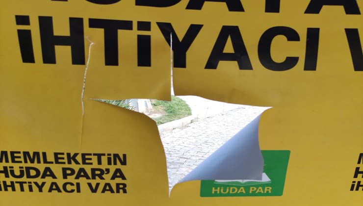 HÜDA PAR seçim standına bir saldırı daha