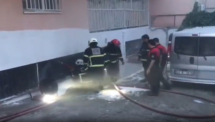 Depoda çıkan yangın söndürüldü