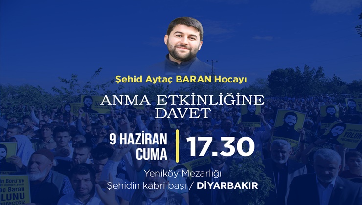 Şehid Aytaç Baran mezarı başında anılacak