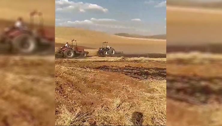 Trafoda çıkan yangın 20 dönümlük araziye zarar verdi
