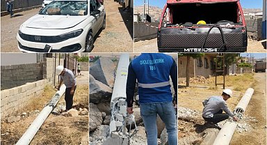 Dicle Elektrik ekibine saldırıp direkleri tahrip ettiler: 3 gözaltı