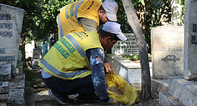 Mezarlıklarda bayram temizliği