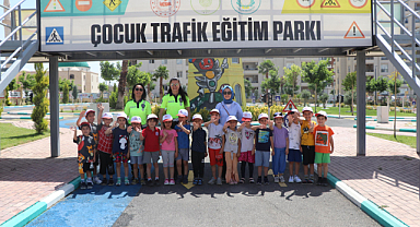 Şanlıurfa’da çocuklara uygulamalı trafik eğitimi verildi