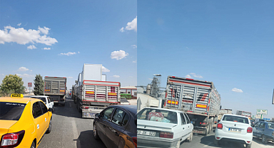 Yol çalışması hububat taşıyan sürücüleri mağdur etti
