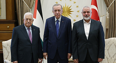 Cumhurbaşkanı Erdoğan Filistinli liderlerle bir araya geldi