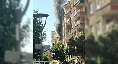 Şanlıurfa'da 6 katlı apartmanda korkutan yangın