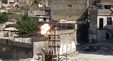 Şanlıurfa'da trafo patlaması kameraya yansıdı