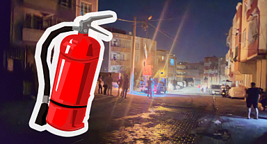 Urfa'da ateş atan kabloya yangın tüpüyle müdahale