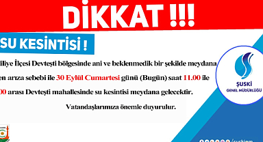 Şanlıurfa'da su kesintisi olacak