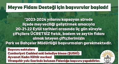 Şanlıurfa'da ücretsiz meyve fidanı dağıtılacak