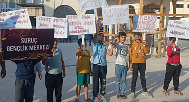 Suruç'ta katil rejim tel'in edildi