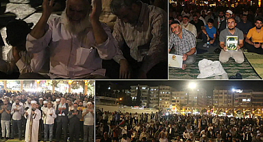 Urfa'da eller Filistin için semaya açıldı