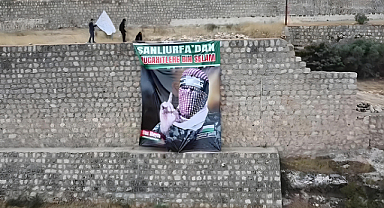 Ebu Ubeyde'nin posteri Şanlıurfa'da dalgalandı
