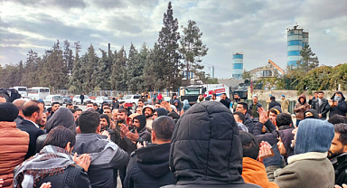 Şanlıurfa'da işçilerin eylemi sürüyor