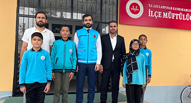 Şanlıurfa'da öğrencilerden Gazze için anlamlı davranış