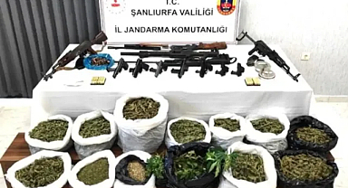 Şanlıurfa'da yapılan operasyonda 23.600 kg gram esrar ele geçirildi
