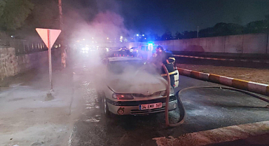 Seyir halindeyken alev aldı! İtfaiye müdahale etti