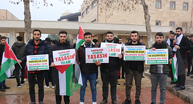 Haran Üniversite öğrencilerinden Gazze'ye destek yürüyüşü