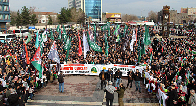 Peygamber Sevdalılarından dev Büyük Filistin Yürüyüşü
