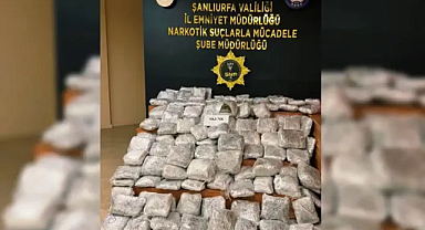 Şanlıurfa'da yaklaşık 86 kilogram uyuşturucu ele geçirildi