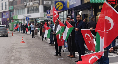 Şanlıurfalılar Gazze için el ele verdi