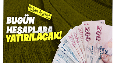 Tarımsal destek ödemesi bugün yaatırılacak!
