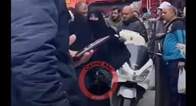 İstanbul'da çarşaflı kadına saldırı!
