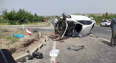 Bozova'da otomobil takla attı: 1 yaralı