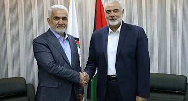 HÜDA PAR Genel Başkanı Yapıcıoğlu ile HAMAS lideri Heniyye buluştu
