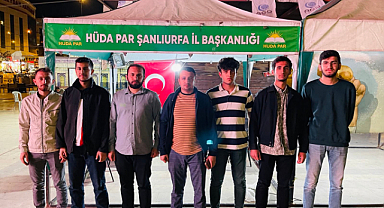 Şanlıurfa'da açılan Gazze Destek Çadırında nöbet devam ediyor