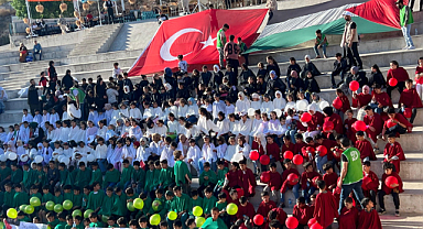 Şanlıurfa'da Filistin için ilgi çekici eylem