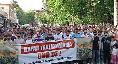Siverek'te 'Gazze için sessiz yürüyüş' düzenlendi