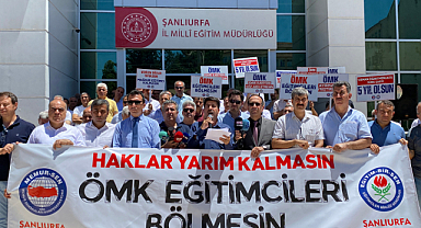 Şanlıurfa Eğitim Bir-Sen: Öğretmenlik Meslek Kanunu konusundaki beklenti karşılanmalıdır