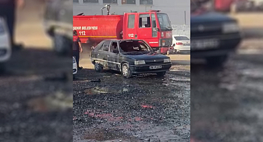 Park halindeki otomobilden dumanlar yükseldi!