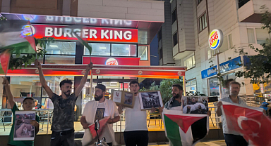 Şanlıurfa'da siyonist işgal destekçisi şirketin şubesi önünde protesto
