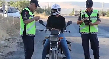 Motosiklet denetimlerinde 196 sürücüye ceza