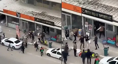 Esnafa kazma kürekle saldırı düzenledi