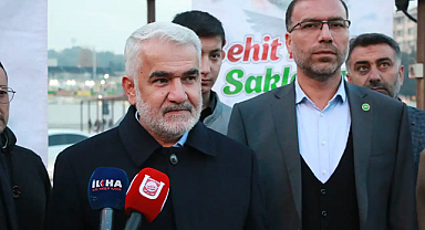 HÜDA PAR Genel Başkanı Yapıcıoğlu Gazze’ye Destek Çadırı’nı ziyaret etti 