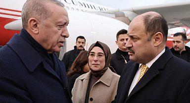 Başkan Gülpınar, Cumhurbaşkanı Erdoğan'ı karşıladı