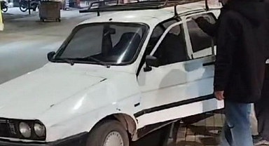 El freni çekilmeyen araç kazaya neden oldu